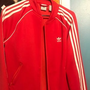 Adidas red tracksuit